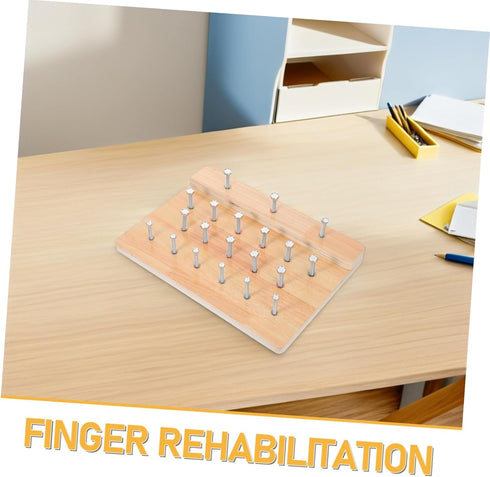 Toyvian Wooden Finger Rehabilitation Board Hand Therapy Plate for Fine Motor Skills Development and Hand-Eye