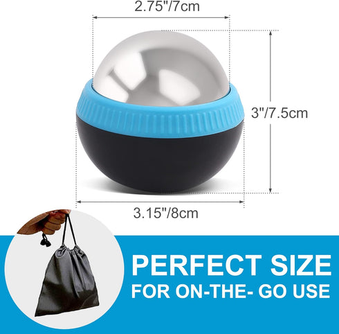 Set 2, Cold Massage Roller Ball, of Cryosphere Ice Therapy Ball for Body Muscle Relief, Roller Massager for Back, Neck