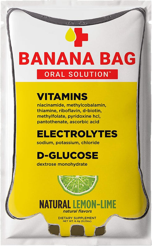 Banana Bag Oral Solution, Pharmacist Hydration Recovery Formula, Electrolyte & Vitamin Powder Drink Mix - Pack of 15