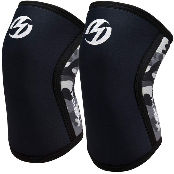 Knee Sleeves (1 Pair) - 7mm Neoprene Compression Braces for Cross Training, Weightlifting, Basketball