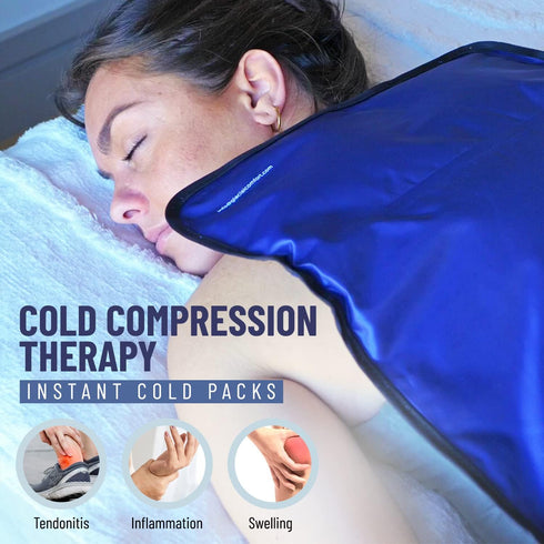 Glacial Comfort Gel Ice Pack for Injuries, Reusable Cold Pads for Back Pain and Recovery