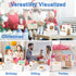 Shallive 4-Inch Small Cookie Boxes, 50 Pcs White Bakery Treat Boxes with Window for Gifting, To-go Containers