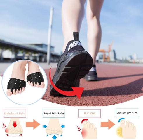 Metatarsal Pads, Gel Toe Separators, Bunion Corrector Cushion, Soft & Breathable for Rapid Pain Relief
