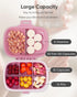 Holii Portable Travel Pill Organizer, 8 Compartments Daily Pill Box for Vitamins, Small Medicine Container (Pink)