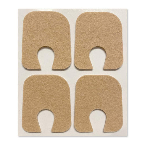 Aetna Foot Products Adhesive Felt U-Shaped Callus or Toe Pads, Pack of 100, 1/8" Thick