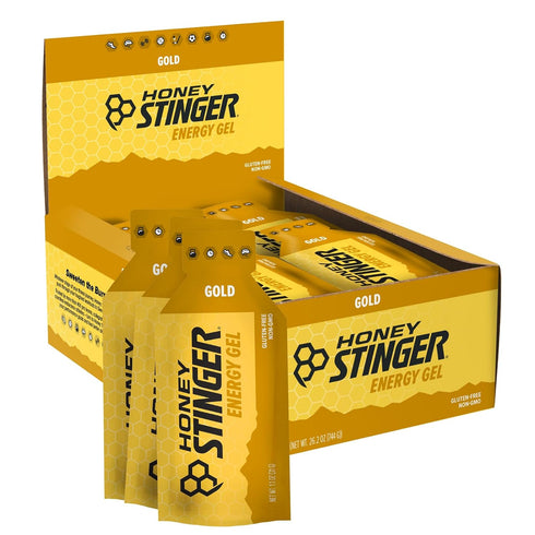 Honey Stinger Gold Energy Gel, 24 Pack, 26.4 Ounce | Gluten Free & Caffeine Free | Sports Nutrition for Exercise