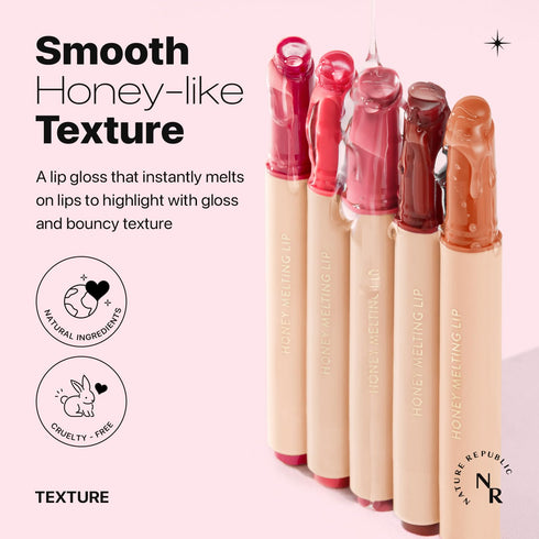 Nature Republic HONEY MELTING LIP, 03 BERRY, K-BEAUTY Lip Plumper, Tint, Balm, Korean Lip Gloss