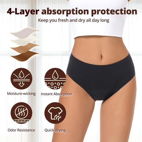 Leak,3X-Large Jointown Incontinence Underwear for Women Washable High Absorbent Period Underwear Reusable Leakproof