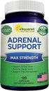 aSquared Nutrition Adrenal Support & Cortisol Manager Supplement (120 Capsules) for Fatigue & Stress Relief