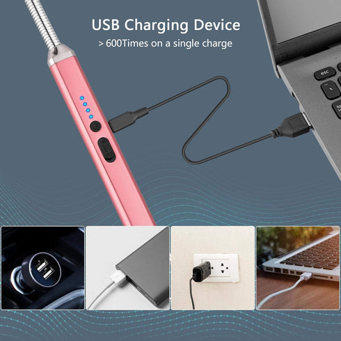 MEIRUBY Electric Candle Lighter, Valentine's Day Gifts for Women Mom Men Wife, USB Arc Rechargeable Windproof Long