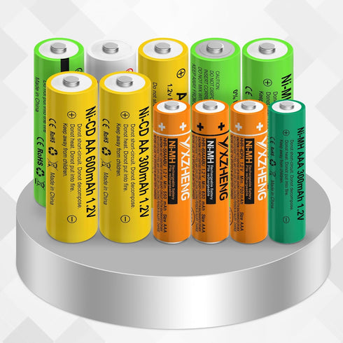 8Pcs AAA Battery 1.2V Rechargeable NI-MH 300mAh for Outside Solar Lawn Light (8xAAA)