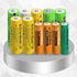 8Pcs AAA Battery 1.2V Rechargeable NI-MH 300mAh for Outside Solar Lawn Light (8xAAA)