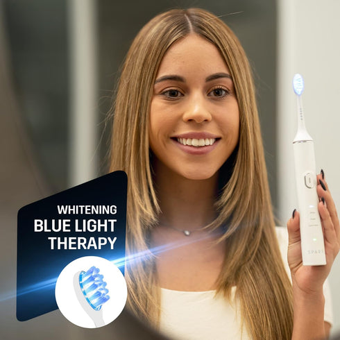 Toothbrush Replacement Heads with Blue Light Therapy for Gum Care, White, 1 Pack