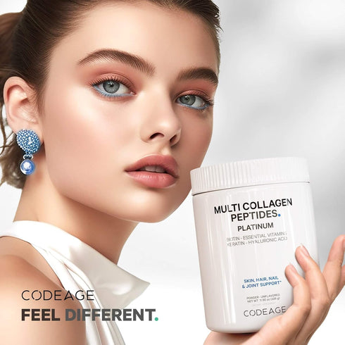 Codeage Multi Collagen for Women & Men, Biotin 10000mcg, Protein Powder with Vitamin C, D3, 11.5oz