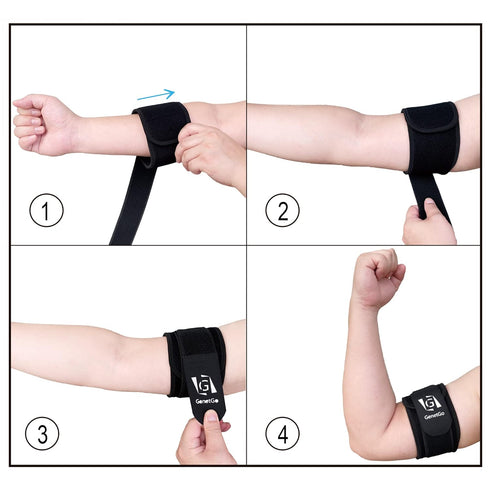 Bicep & Tricep Tendonitis Brace Compression Sleeve - Pain Relief for Muscle Strains, Upper Arm Support (L/XL Width-4")