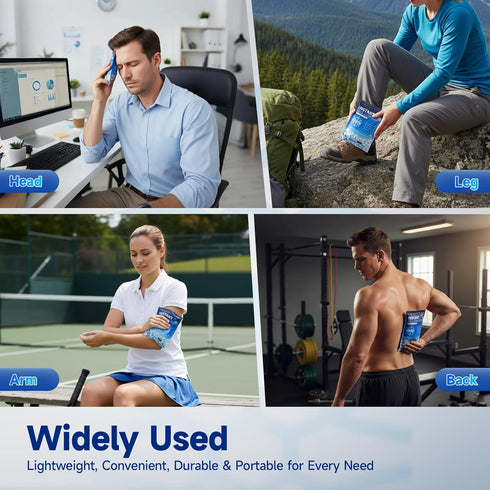 Packs, 25 Pack 4.4" 6"Disposable Packs Instant Ice Cold x Ice for Injuries, Pain Relief, No Freeze Needed Cold Compress