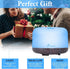 Diffuserlove Essential Oil Diffuser - 500ML Aromatherapy Diffuser, 7 Color LED Lights for Home Office Bedroom