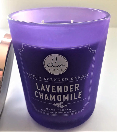 Lavender Chamomile Scented Candle in Large Matte Purple Tumbler