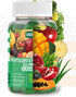 Sugar-Free Fruit and Veggie Gummies - 35+ Greens, Fruit & Vegetable Vitamins for Immunity, 60 Gummies