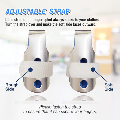 Finger Splints Thumb Splint for Broken Fingers - Adjustable Aluminum Stabilization for Mallet/Trigger Fingers,