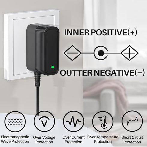 9V Power Supply for Labigo Electric Spin Scrubber LA1 Pro, Compatible AC Adapter for Voweek VWS211 SP02 Cleaning Brush