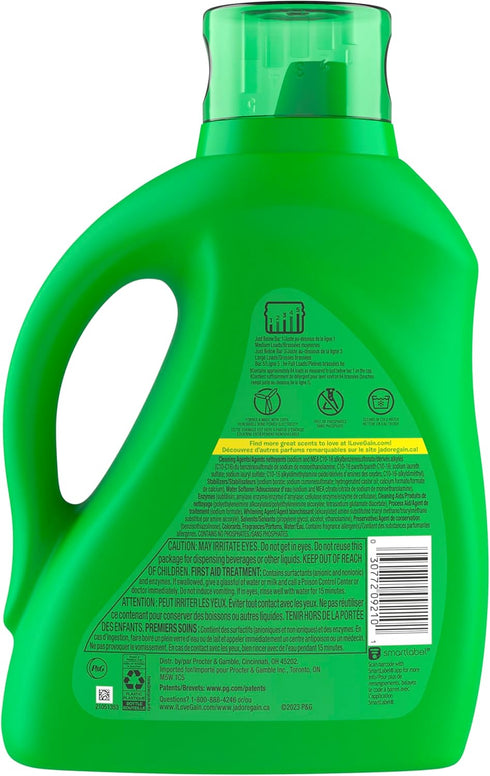 Gain + Aroma Boost Liquid Laundry Detergent, Original Scent, 61 Loads, 88 fl oz, HE Compatible