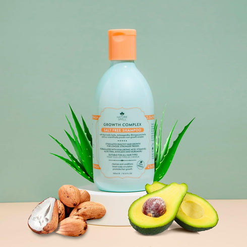 Nature Spell Hair Shampoo for Hair Growth, Infused with Ayurvedic Herbs, Vegan & Sulphate-Free, Suitable for All Hair Types, 10.14 Fl Oz