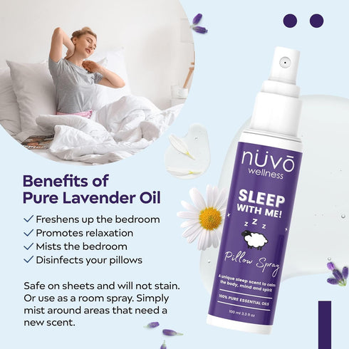 Premium Pillow Spray - Made with Therapeutic Essential Oils - Deep Sleep pillow Spray Mist with Lavender and Chamomile