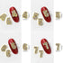 WOKOTO 30pcs Gold Number Nail Charms (0-9), 3D Nail Art Charms for Acrylic Nails, Alloy Nail Gems