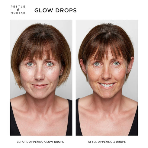 Pestle & Mortar Glow Drops - Sunless Self-Tan with Hyaluronic Acid, Customisable Self Tanner, 15ml