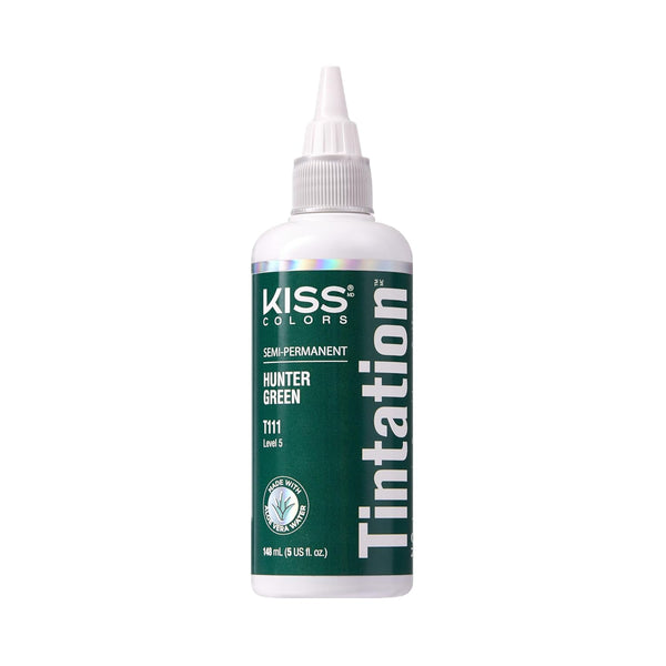 Red by Kiss Tintation Semi-Permanent Hair Color with Aloe Vera, Argan Oil, Olive Oil, Collagen & Keratin (Hunter Green,