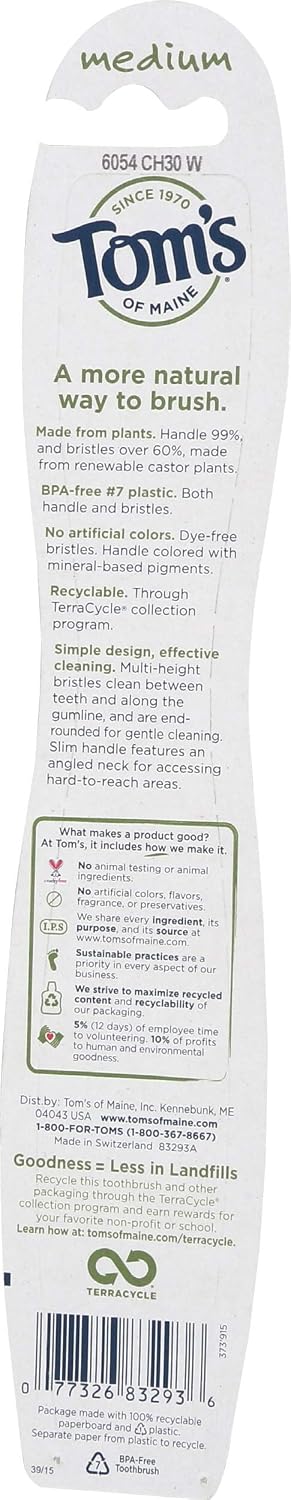 Medium Naturally Clean Toothbrush by Tom's of Maine