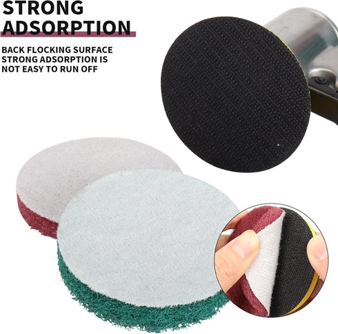 3 Inch Drill Brush Power Scouring Pads, Heavy Duty Household Cleaning Kit with 5 Red & 5 Stiff Green Pads