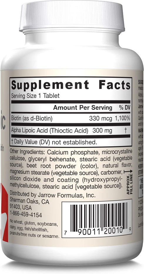 Jarrow Formulas Alpha Lipoic Sustain 300mg, 60 Count