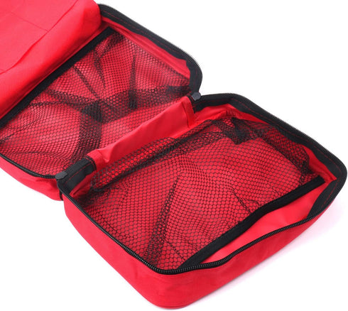 First Aid Bag, Empty Medical Storage Kit Red Trauma Bag for Emergency First Aid Kits, Car Workshop Cycling Outdoors