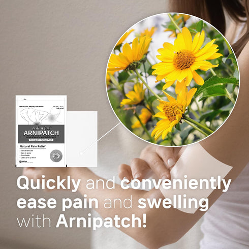 Labottach Arnicare Patch, Soothing Pain Relief Patches for Joint & Muscle Pain, 5 Count with Arnica Montana