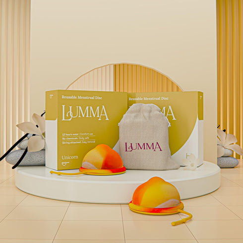 LUMMA Menstrual Disc | Includes Carrying Pouch and Silicone String for Easy Removal | Comfortable & Sustainable Choice