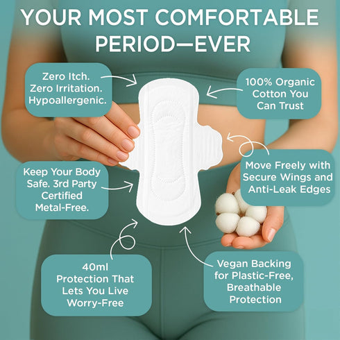Set Organic Cotton Feminine Care Bundle - Tampons & Pads