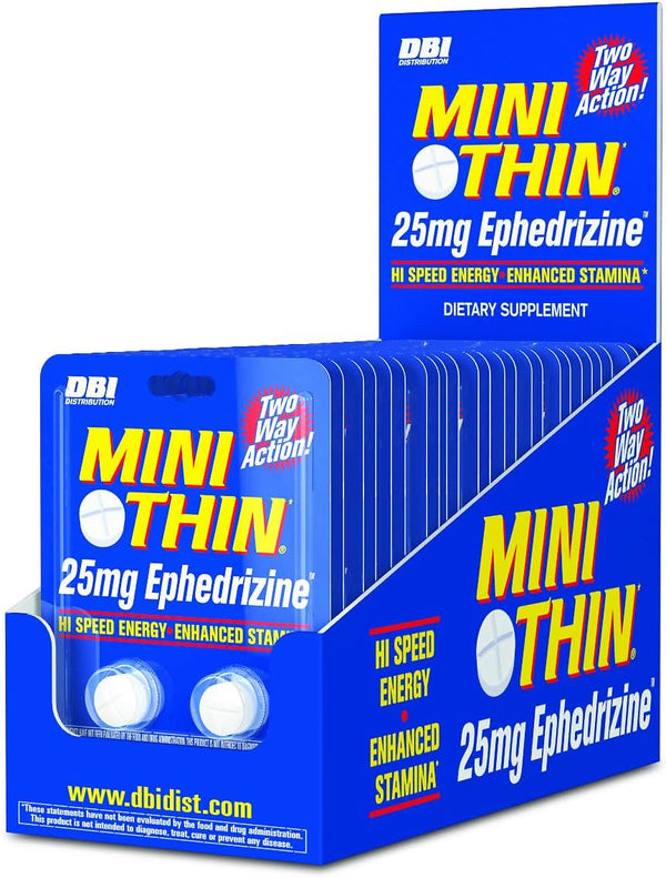 Mini Thin | Two-Way Action Caffeine Pills - High Speed Energy and Enhanced Stamina - 205mg Caffeine