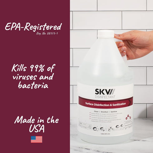 SKV Surface Disinfection and Sanitization, 1 Gallon, Destroys 99.9% of Viruses and Bacteria