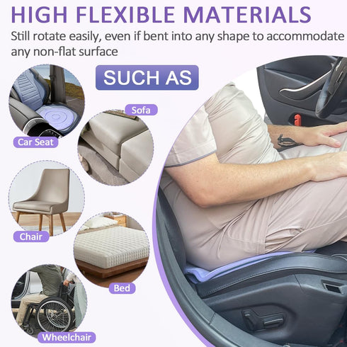 360 Chair-17.7"X17.7" Swivel Seat Cushion Degree Rotating Seat Cushion Light Weight Portable Pivot Disc Pad