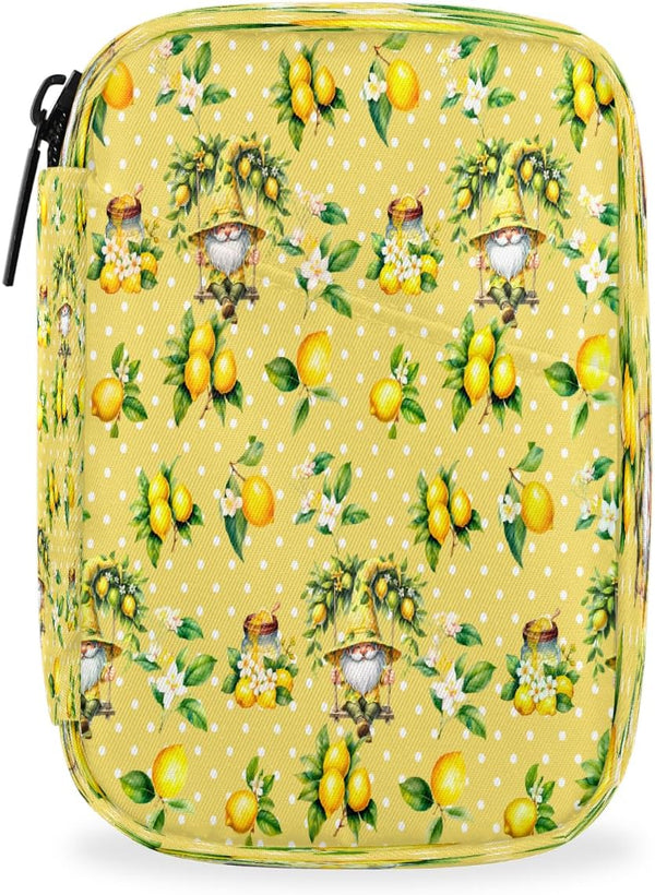 Skerhhux Fruit Lemon Yellow Pill Case Travel Pill Organizer Weekly 7 Day Portable
