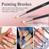 Nail Art Brushes Dual-Head Pen Painting Set, Gel Nail Art Design Tools Include Nail Extension Gel Brush, Liner Brush,
