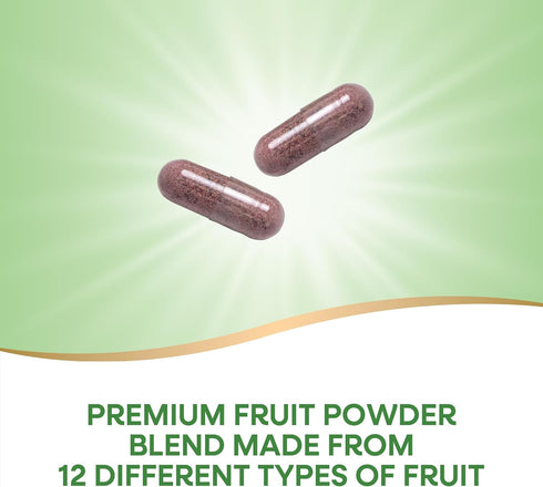 Nature's Way Orchard Fruits, Fruit Powder Blend - 60 Capsules, Contains 12 Different Fruits, 900mg Per 2-Capsule Serving