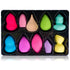 SHANY Blender Makeup Sponge Blending Puff Set, 10 Pcs, Latex-free, Vegan, Assorted Colors