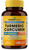 Sandhu Herbals Organic Turmeric Curcumin 120 Capsules 1500mg Joint Support with Bioperine Black Pepper Extract