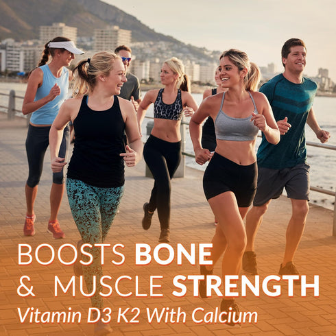 WEEVIT D3 10000iu K2 MK7) 200mcg Gummies Omega-3, B12, K2 D3 Vitamin & (as w/Calcium, Magnesium, Vitamin C, Supplement
