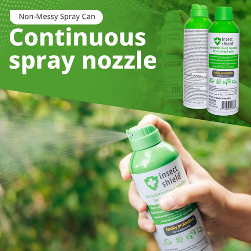 Premium Permethrin Spray Insect Repellent for Clothing, Gear, Tents, 6 Oz Aerosol, Lasts up to 60 Days, Pack of 2