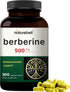 NatureBell 500mg Berberine Supplement | 300 Veggie Capsules, 97% Pure Berberine HCL – Vegan, Non-GMO, Plant Based
