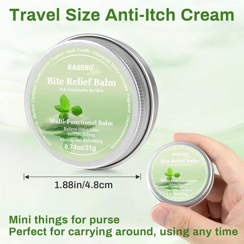 RAQEHO 0.74oz Summer Mosquito Bite Itch Relief Cream Anti Itch Bug Insect After Bite Treatment Cream Travel Sting